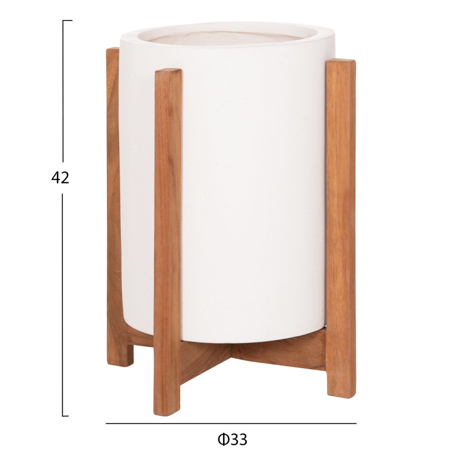 ΓΛΑΣΤΡΑ ΕΣΩΤ.ΧΩΡΟΥ HOFF HM4682.02S FIBER CEMENT ΛΕΥΚΟ-TEAK ΒΑΣΗ Φ33x42Υεκ