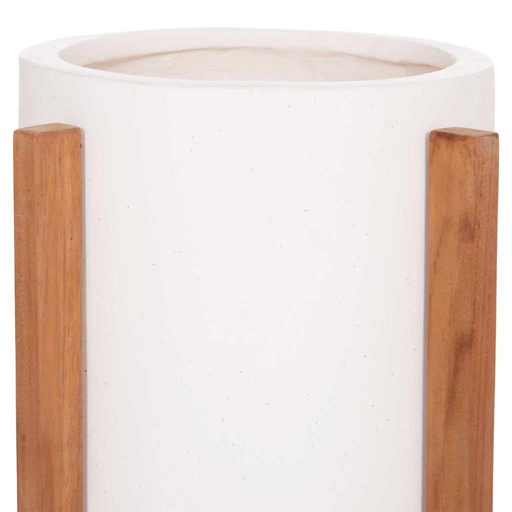 ΓΛΑΣΤΡΑ ΕΣΩΤ.ΧΩΡΟΥ HOFF HM4682.02S FIBER CEMENT ΛΕΥΚΟ-TEAK ΒΑΣΗ Φ33x42Υεκ