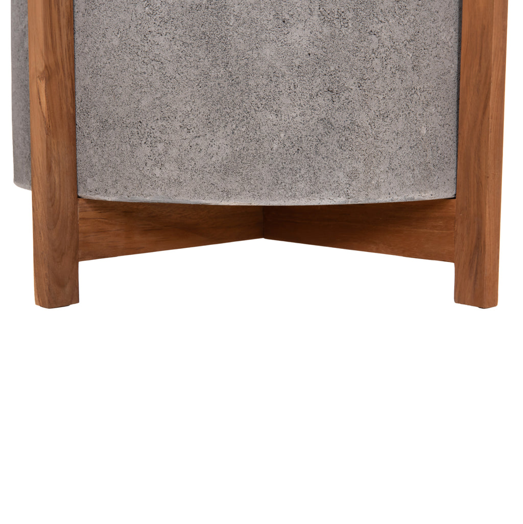 ΓΛΑΣΤΡΑ ΕΣΩΤ.ΧΩΡΟΥ HOFF HM4682.03L FIBER CEMENT ΓΚΡΙ-TEAK ΒΑΣΗ Φ50x35Υεκ