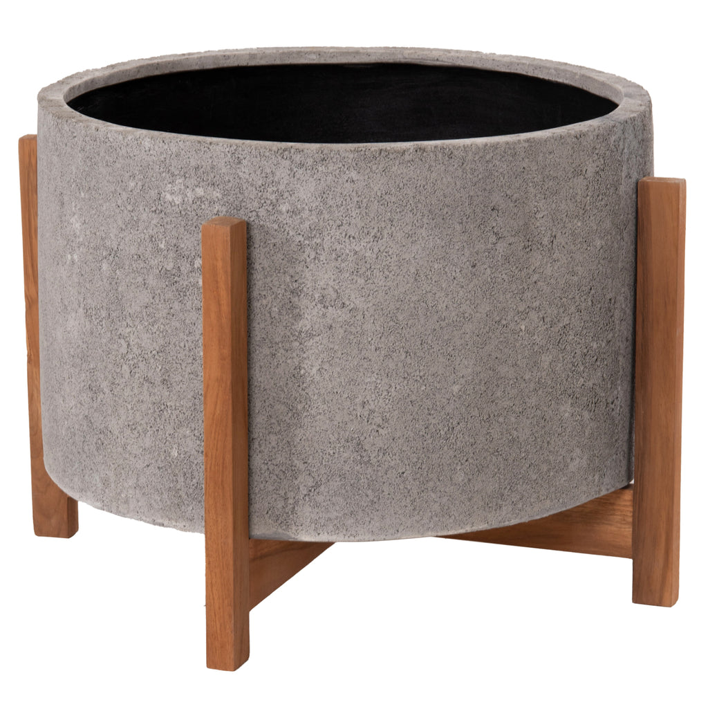 ΓΛΑΣΤΡΑ ΕΣΩΤ.ΧΩΡΟΥ HOFF HM4682.03L FIBER CEMENT ΓΚΡΙ-TEAK ΒΑΣΗ Φ50x35Υεκ