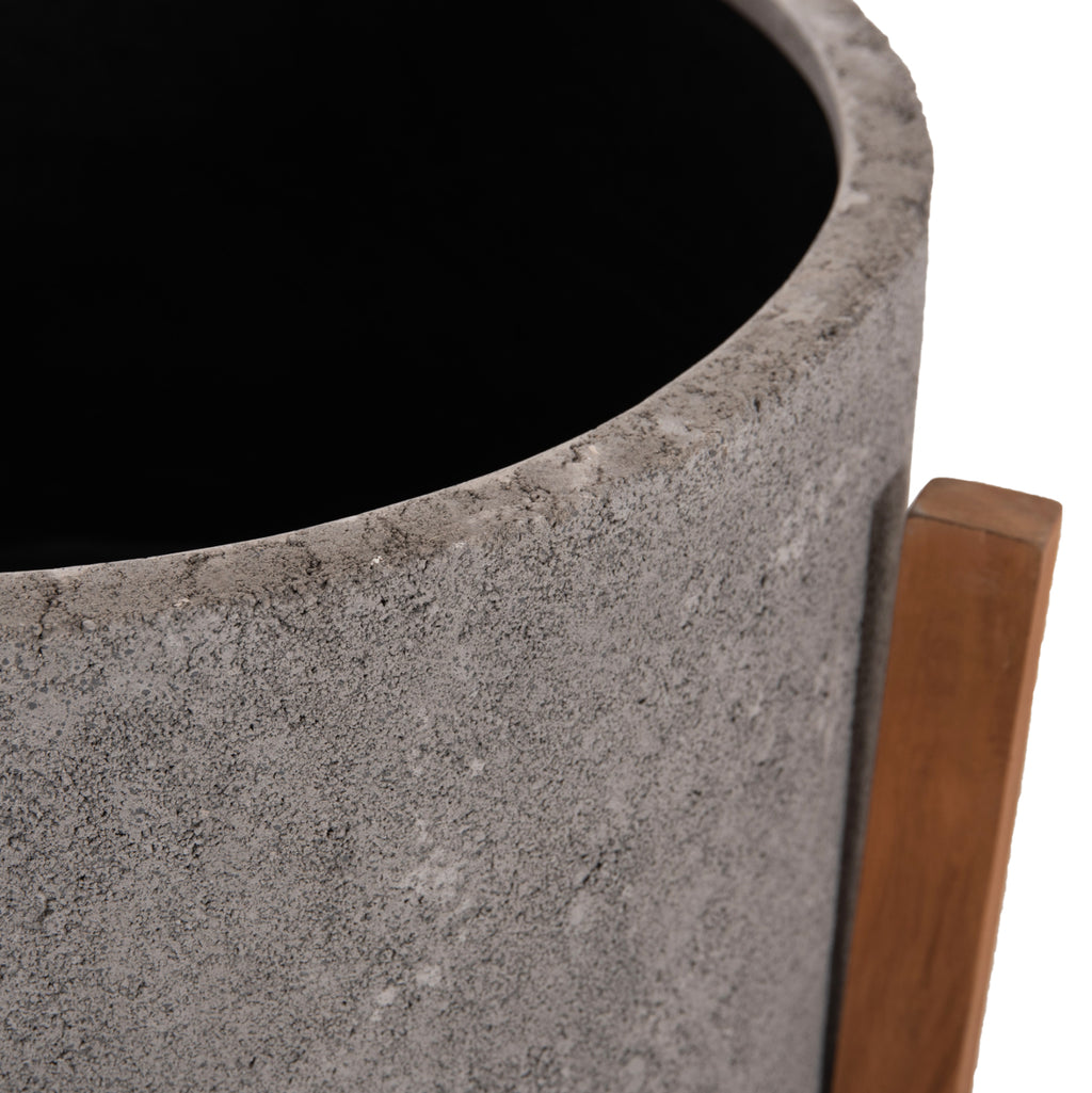ΓΛΑΣΤΡΑ ΕΣΩΤ.ΧΩΡΟΥ HOFF HM4682.03L FIBER CEMENT ΓΚΡΙ-TEAK ΒΑΣΗ Φ50x35Υεκ