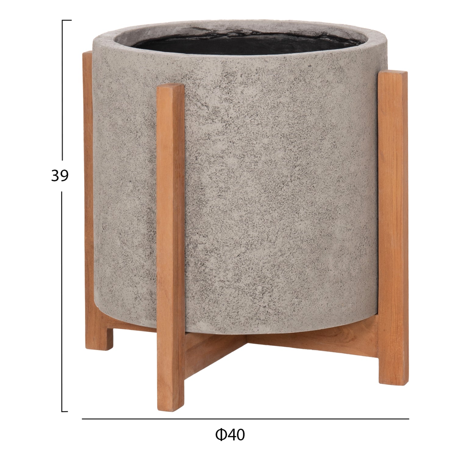 ΓΛΑΣΤΡΑ ΕΣΩΤ.ΧΩΡΟΥ HOFF HM4682.03M FIBER CEMENT ΓΚΡΙ-TEAK ΒΑΣΗ Φ40x39Υεκ