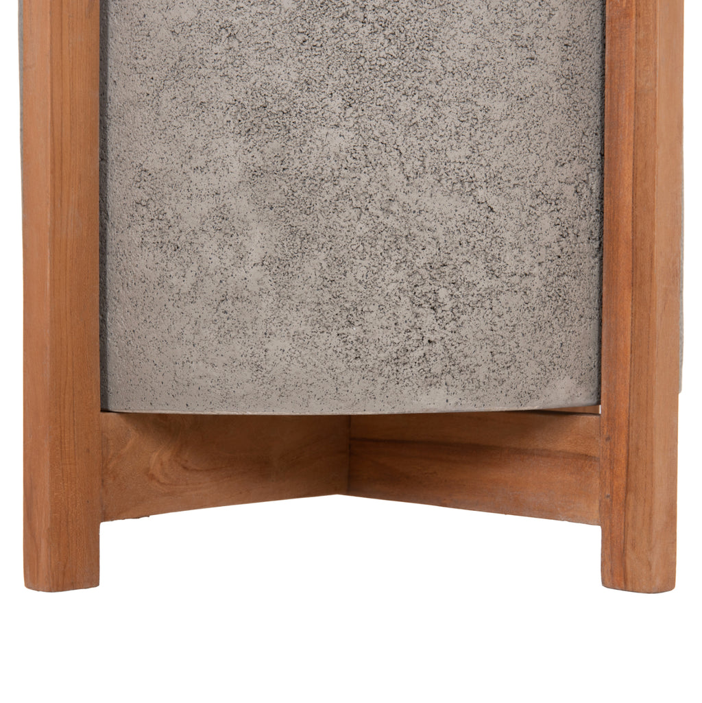ΓΛΑΣΤΡΑ ΕΣΩΤ.ΧΩΡΟΥ HOFF HM4682.03M FIBER CEMENT ΓΚΡΙ-TEAK ΒΑΣΗ Φ40x39Υεκ