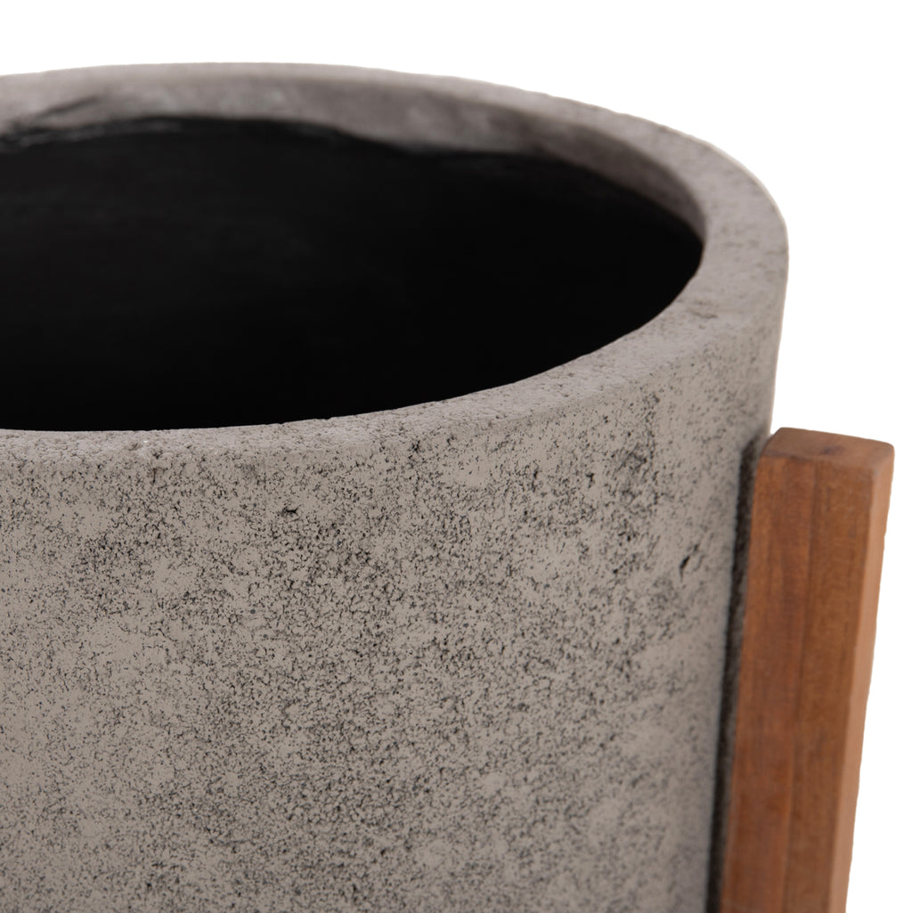 ΓΛΑΣΤΡΑ ΕΣΩΤ.ΧΩΡΟΥ HOFF HM4682.03M FIBER CEMENT ΓΚΡΙ-TEAK ΒΑΣΗ Φ40x39Υεκ