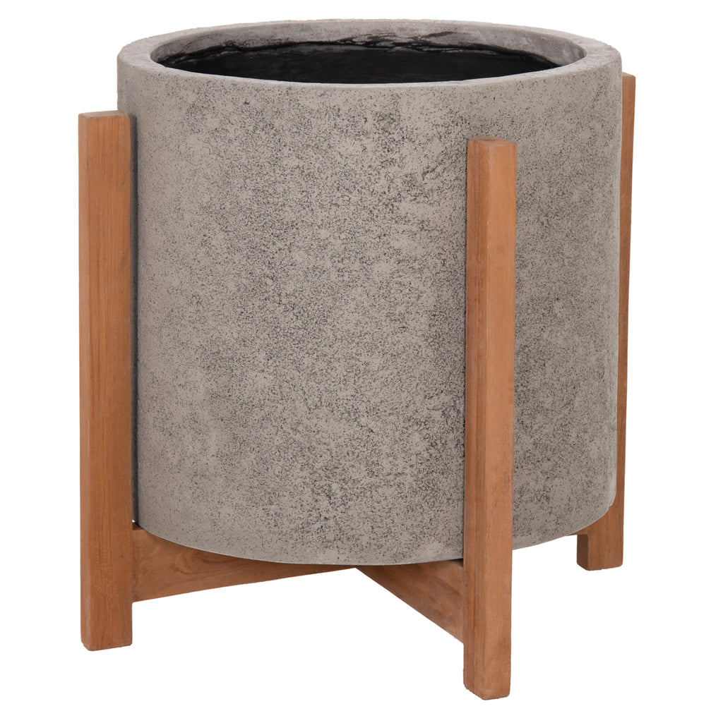ΓΛΑΣΤΡΑ ΕΣΩΤ.ΧΩΡΟΥ HOFF HM4682.03M FIBER CEMENT ΓΚΡΙ-TEAK ΒΑΣΗ Φ40x39Υεκ