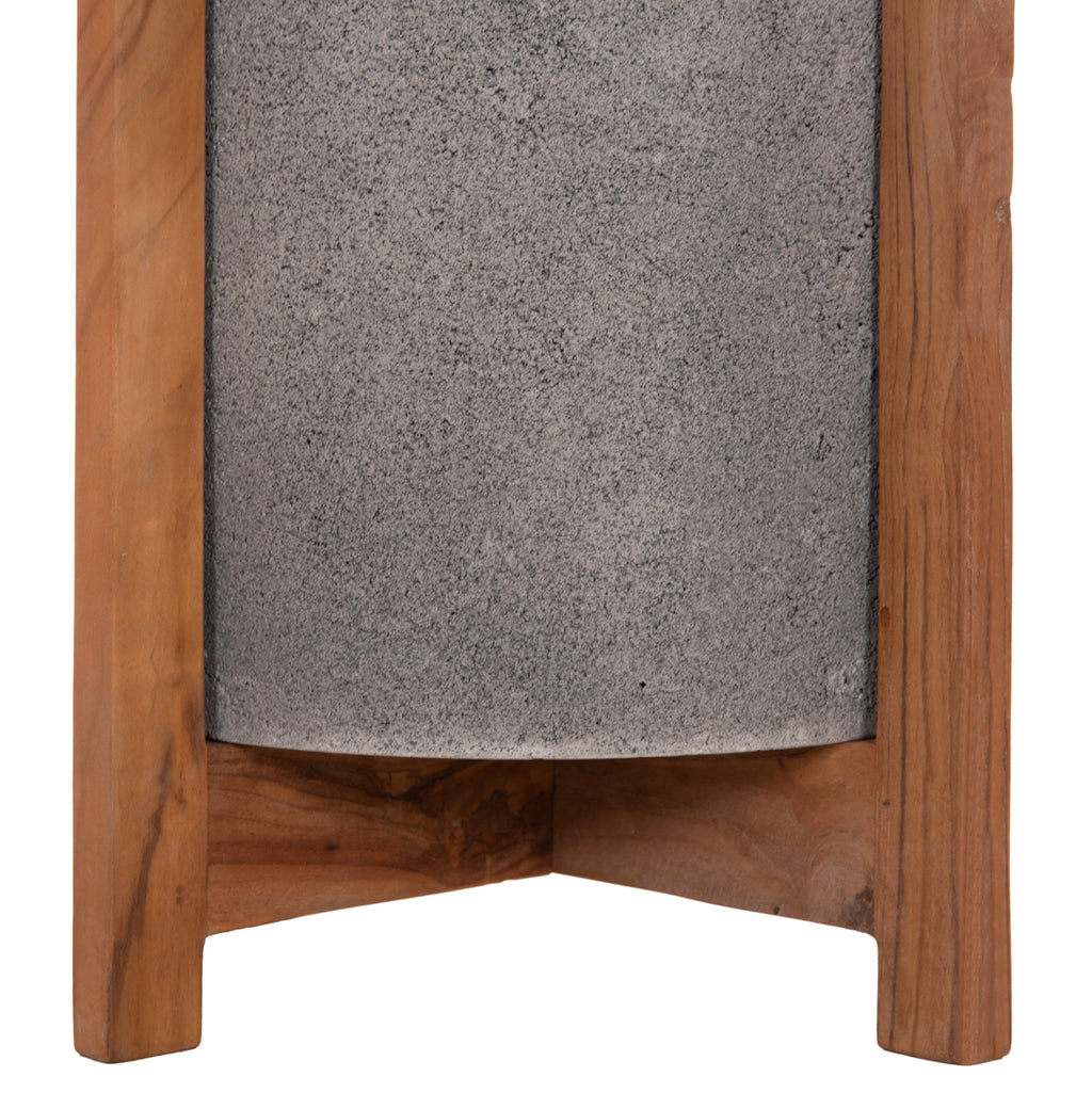 ΓΛΑΣΤΡΑ ΕΣΩΤ.ΧΩΡΟΥ HOFF HM4682.03S FIBER CEMENT ΓΚΡΙ-TEAK ΒΑΣΗ Φ33x42Υεκ