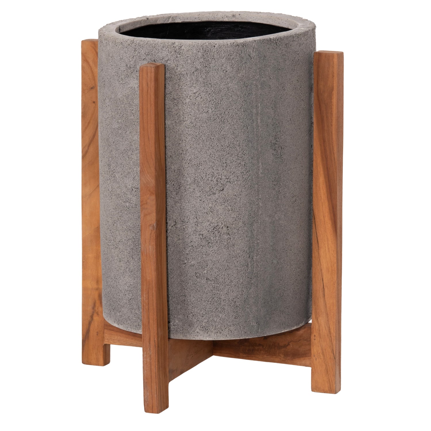 ΓΛΑΣΤΡΑ ΕΣΩΤ.ΧΩΡΟΥ HOFF HM4682.03S FIBER CEMENT ΓΚΡΙ-TEAK ΒΑΣΗ Φ33x42Υεκ