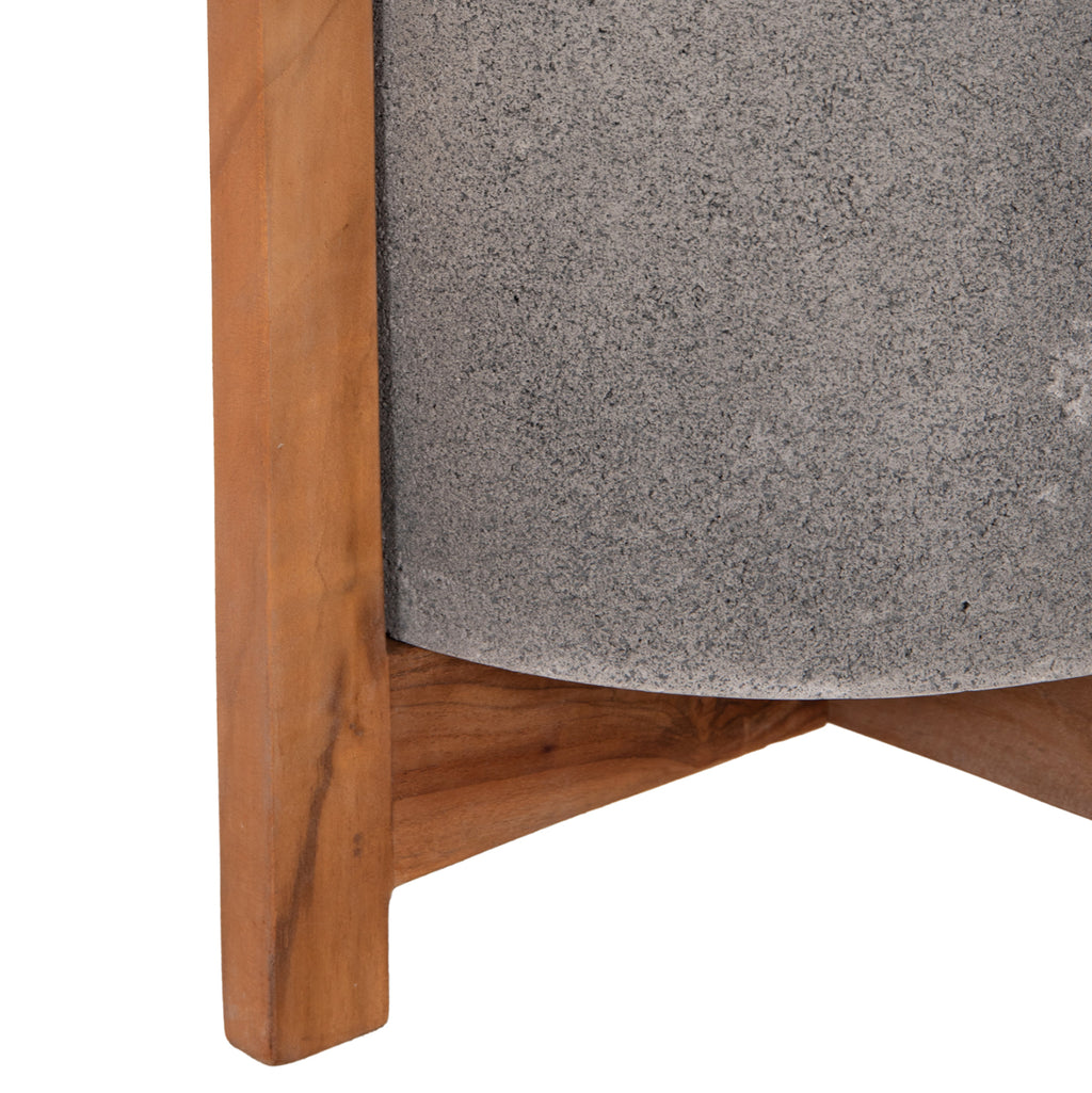 ΓΛΑΣΤΡΑ ΕΣΩΤ.ΧΩΡΟΥ HOFF HM4682.03S FIBER CEMENT ΓΚΡΙ-TEAK ΒΑΣΗ Φ33x42Υεκ