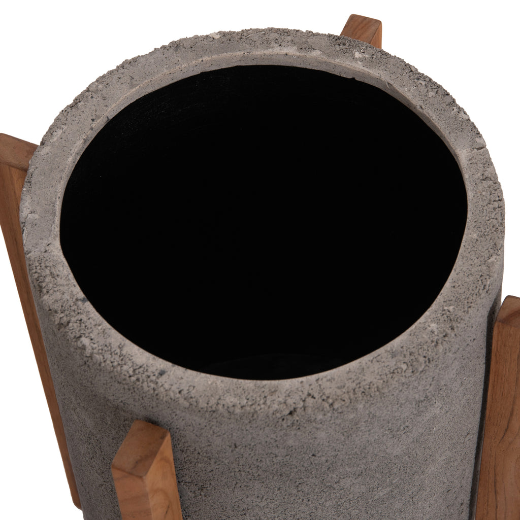 ΓΛΑΣΤΡΑ ΕΣΩΤ.ΧΩΡΟΥ HOFF HM4682.03S FIBER CEMENT ΓΚΡΙ-TEAK ΒΑΣΗ Φ33x42Υεκ