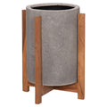 ΓΛΑΣΤΡΑ ΕΣΩΤ.ΧΩΡΟΥ HOFF HM4682.03S FIBER CEMENT ΓΚΡΙ-TEAK ΒΑΣΗ Φ33x42Υεκ
