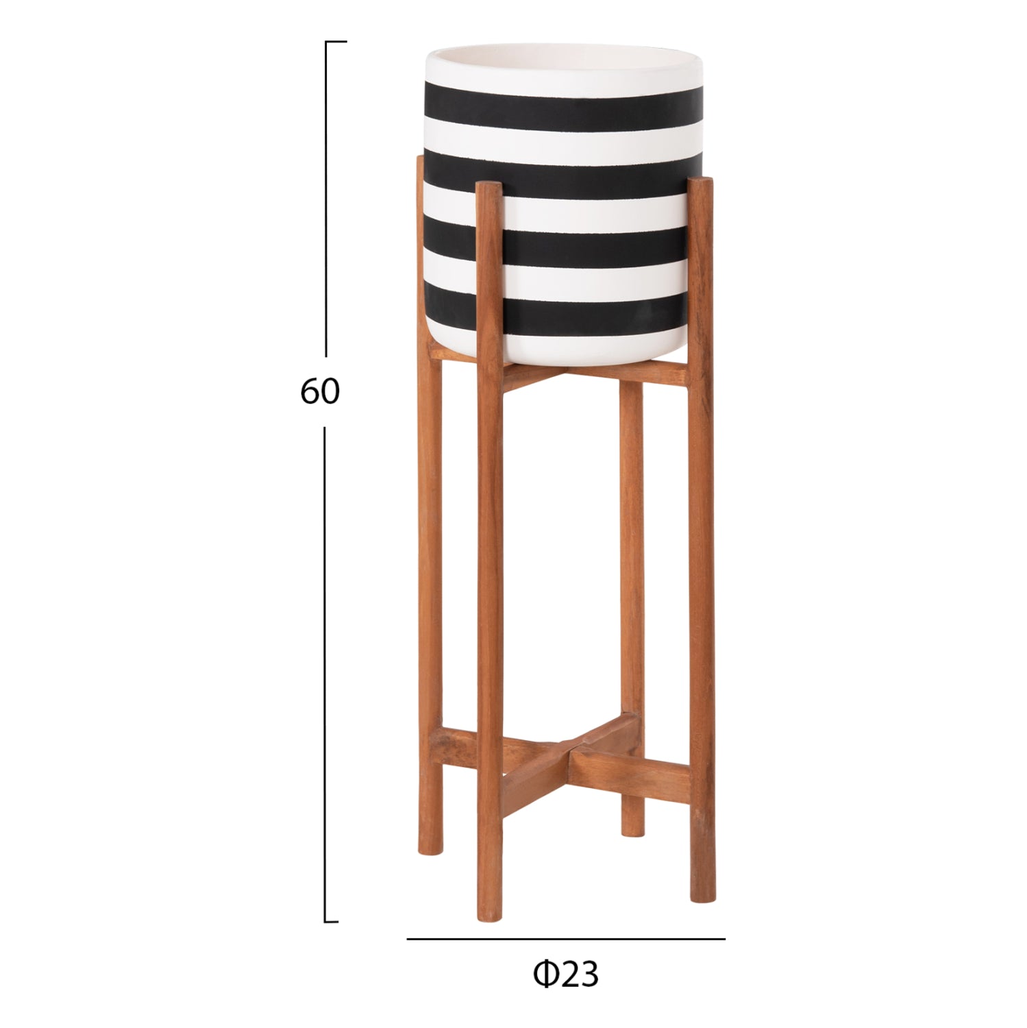 ΓΛΑΣΤΡΑ ΕΣΩΤ.ΧΩΡΟΥ RENTIL HM4683S FIBER CEMENT ΛΕΥΚΟ/ΜΑΥΡΟ--ΒΑΣΗ TEAK Φ23x60Υεκ
