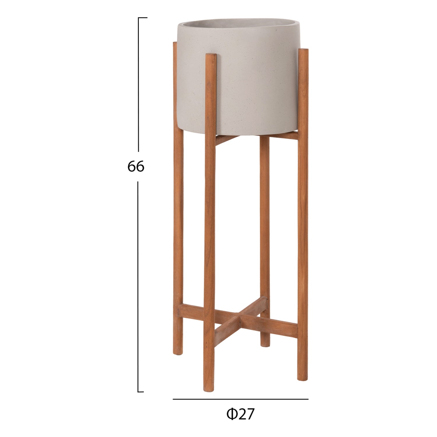 ΓΛΑΣΤΡΑ ΕΣΩΤ.ΧΩΡΟΥ RENTIL HM4684.03L FIBER CEMENT ΧΡΩΜΑ ΓΚΡΙ--ΒΑΣΗ TEAK Φ27x66Υ