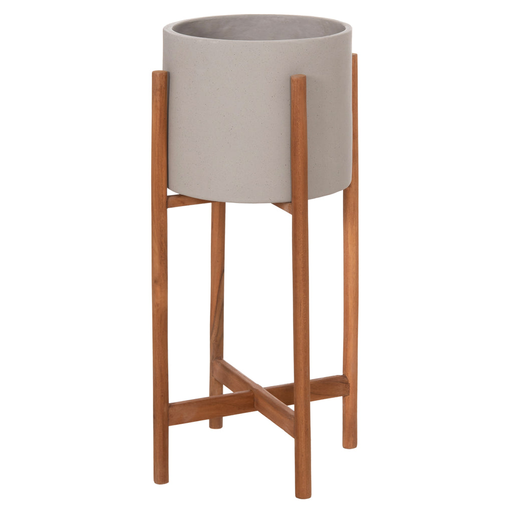 ΓΛΑΣΤΡΑ ΕΣΩΤ.ΧΩΡΟΥ RENTIL HM4684.03S FIBER CEMENT ΧΡΩΜΑ ΓΚΡΙ--ΒΑΣΗ TEAK Φ27x56Υ