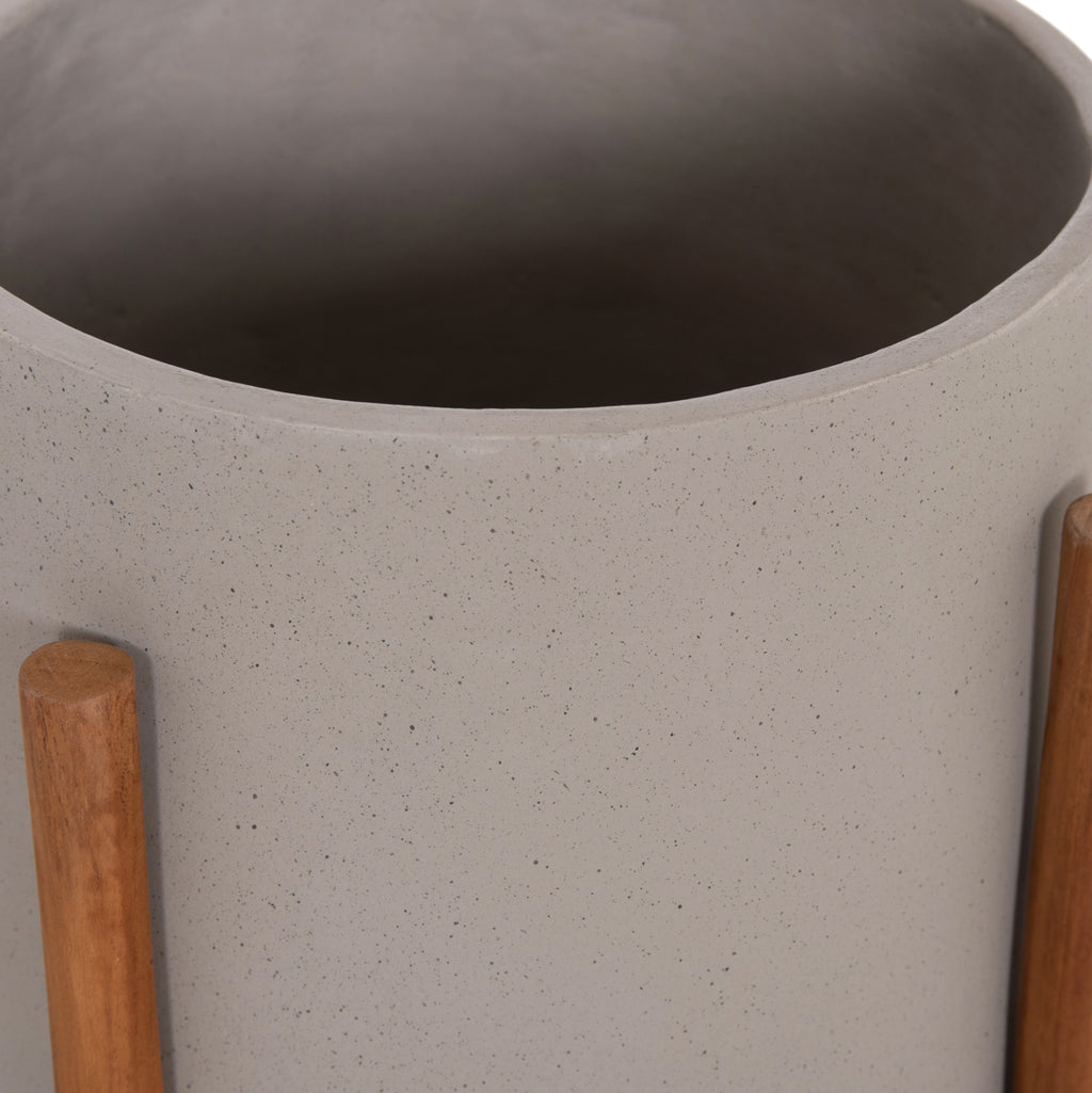 ΓΛΑΣΤΡΑ ΕΣΩΤ.ΧΩΡΟΥ RENTIL HM4684.03S FIBER CEMENT ΧΡΩΜΑ ΓΚΡΙ--ΒΑΣΗ TEAK Φ27x56Υ