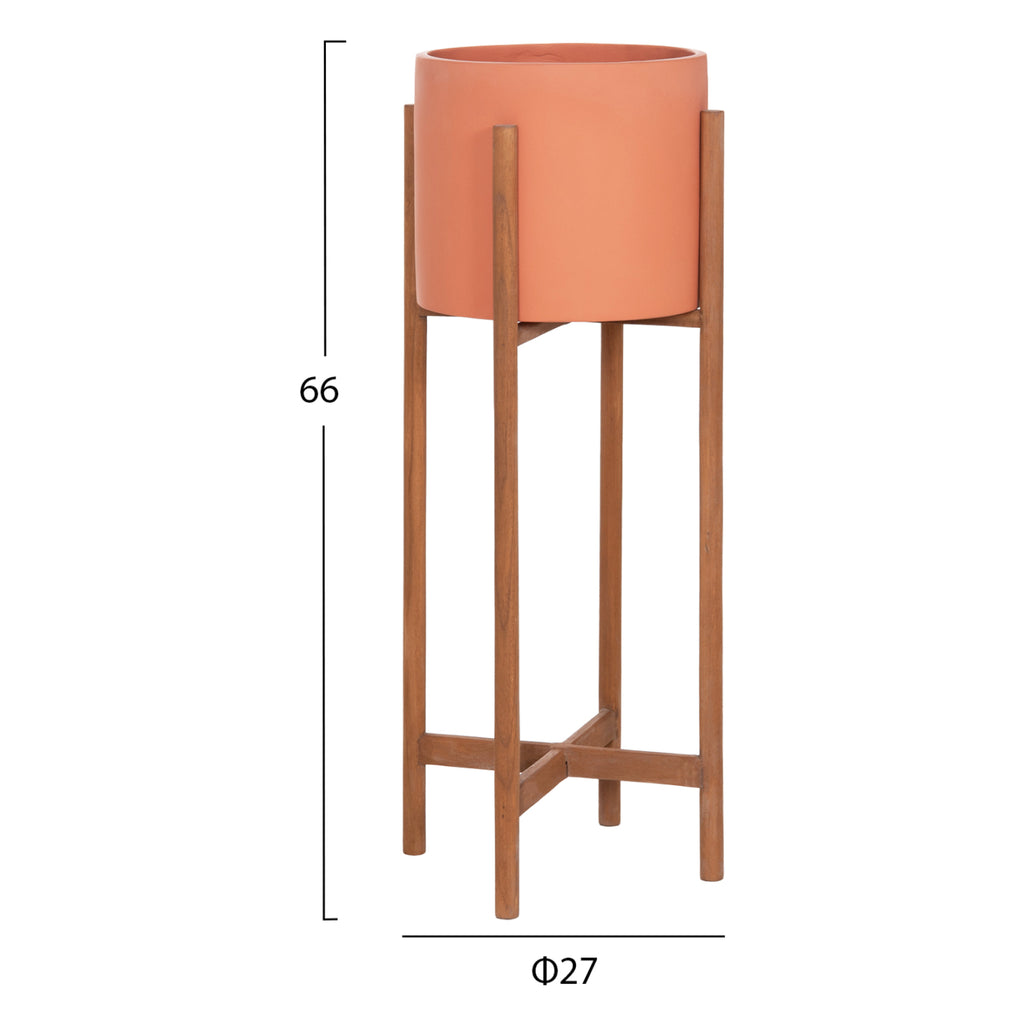 ΓΛΑΣΤΡΑ ΕΣΩΤ.ΧΩΡΟΥ RENTIL HM4684.08L FIBER CEMENT ΧΡΩΜΑ ΤΕΡΑΚΟΤΑ--ΒΑΣΗ TEAK Φ27x66Υ