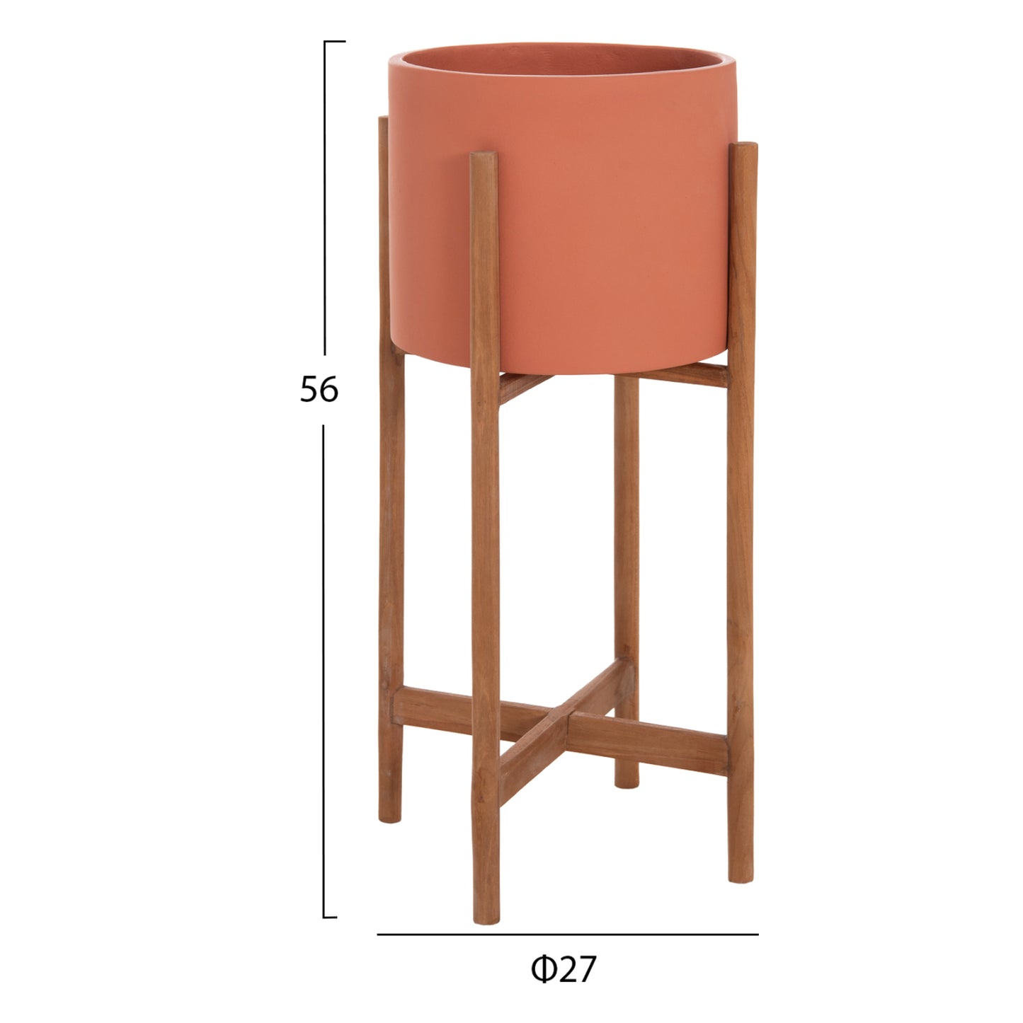 ΓΛΑΣΤΡΑ ΕΣΩΤ.ΧΩΡΟΥ RENTIL HM4684.08S FIBER CEMENT ΧΡΩΜΑ ΤΕΡΑΚΟΤΑ--ΒΑΣΗ TEAK Φ27x56Υ