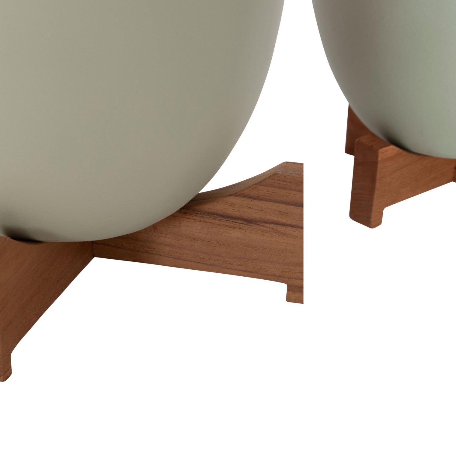 ΓΛΑΣΤΡΕΣ ΣΕΤ 2ΤΜΧ SEON HM4686.09 TERRACOTTA ΣΕ ΛΕΥΚΟ & ΠΡΑΣΙΝΟ--TEAK ΒΑΣΗ