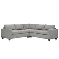 ΓΩΝΙΑΚΟΣ ΚΑΝΑΠΕΣ CALDER HM3286.01 ΓΚΡΙ ΥΦΑΣΜΑ 254x254x90x91Υεκ.