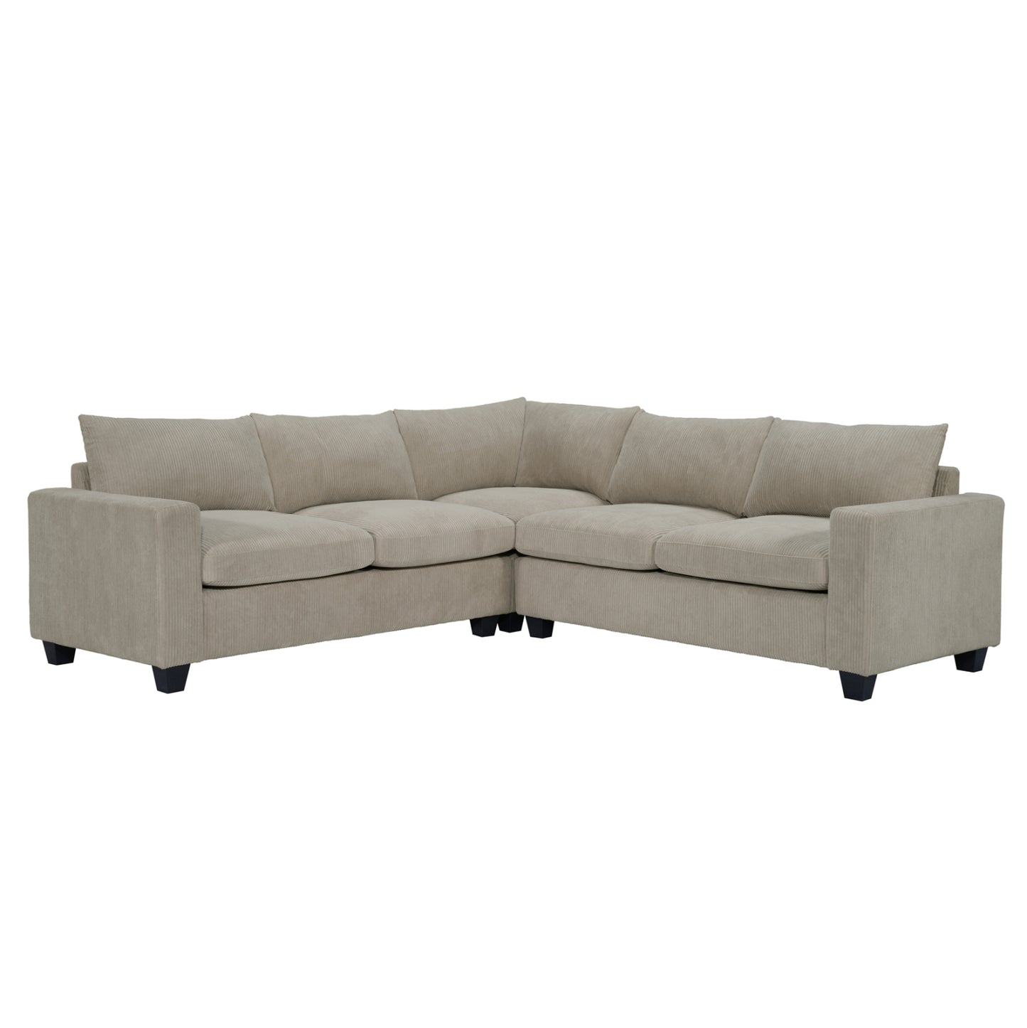 ΓΩΝΙΑΚΟΣ ΚΑΝΑΠΕΣ CALDER HM3286.03 ΜΠΕΖ ΥΦΑΣΜΑ 254x254x91Υεκ.