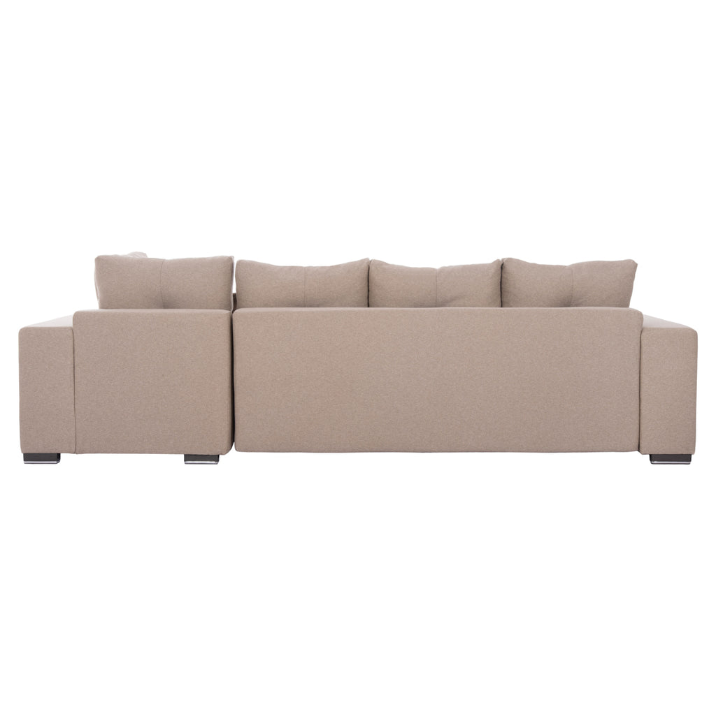 ΓΩΝΙΑΚΟΣ ΚΑΝΑΠΕΣ-ΚΡΕΒΑΤΙ ΜΕ ΑΠΟΘ.ΧΩΡΟ TRENDSTON HM3302.03R ΜΠΕΖ ΥΦΑΣΜΑ 298x177x95Υεκ
