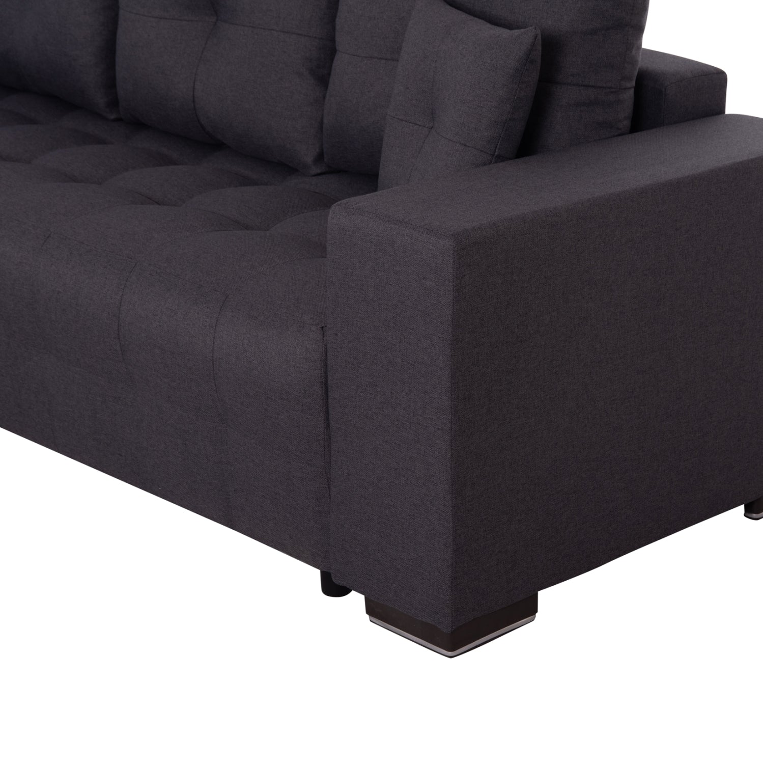 ΓΩΝΙΑΚΟΣ ΚΑΝΑΠΕΣ-ΚΡΕΒΑΤΙ ΜΕ ΑΠΟΘ.ΧΩΡΟ TRENDSTON HM3302.01L ΓΚΡΙ ΥΦΑΣΜΑ 298x177x95Υεκ