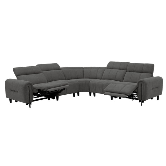 ΓΩΝΙΑΚΟΣ ΚΑΝΑΠΕΣ ΜΕ RECLINE ORACLE HM3290.01 ΓΚΡΙ ΥΦΑΣΜΑ 260x260x90(κάθισμα)x94Υεκ.