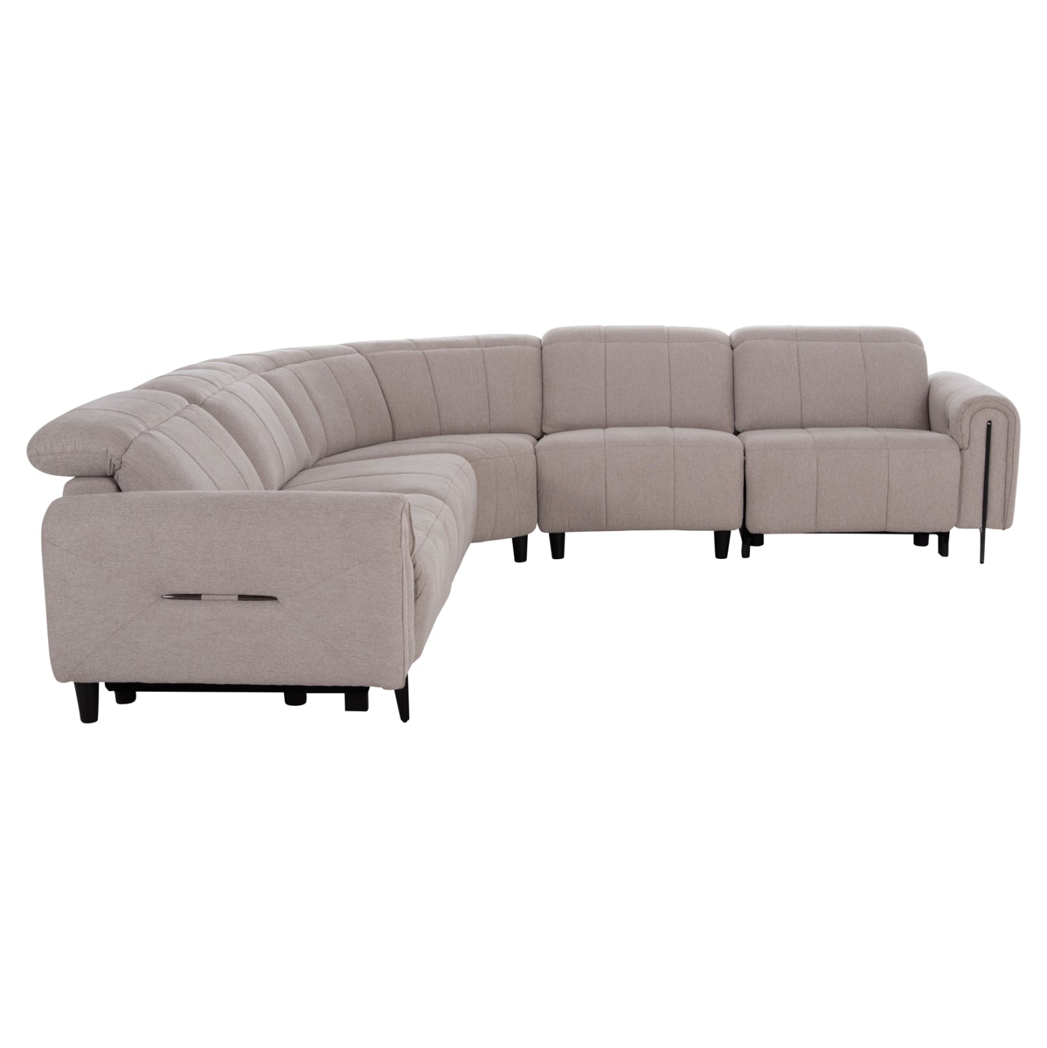 ΓΩΝΙΑΚΟΣ ΚΑΝΑΠΕΣ ΜΕ RECLINE ORACLE HM3290.02 ΜΠΕΖ ΥΦΑΣΜΑ 260x260x90(κάθισμα)x94Υεκ.