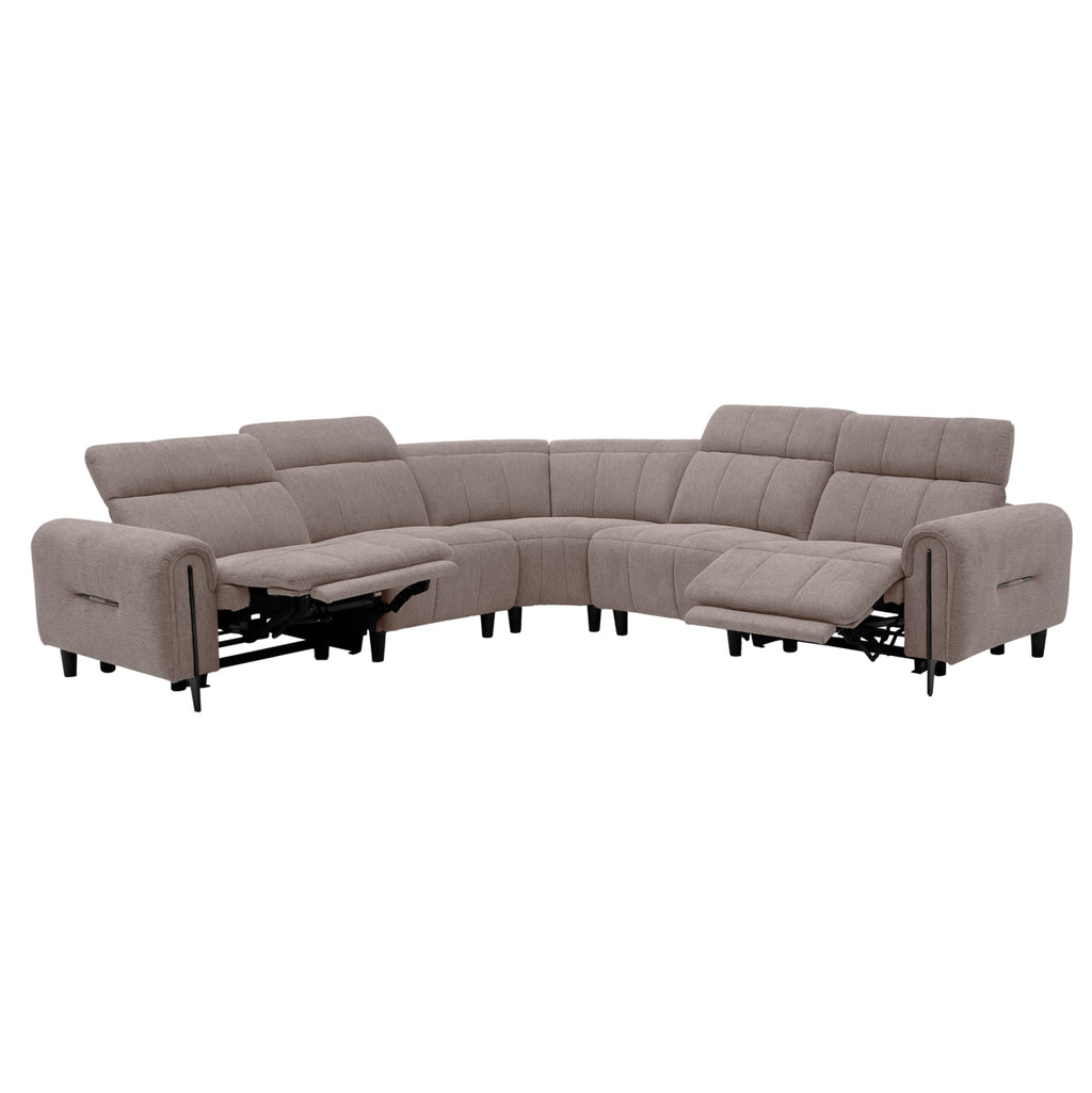 ΓΩΝΙΑΚΟΣ ΚΑΝΑΠΕΣ ΜΕ RECLINE ORACLE HM3290.02 ΜΠΕΖ ΥΦΑΣΜΑ 260x260x90(κάθισμα)x94Υεκ.