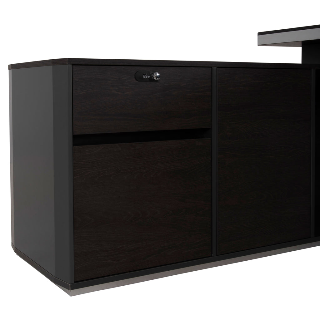 ΓΡΑΦΕΙΟ ΕΠΑΓΓΕΛΜΑΤΙΚΟ ΑΡΙΣΤΕΡΗ ΓΩΝΙΑ ROSEWOOD HM2083L 220X180X76Υεκ.