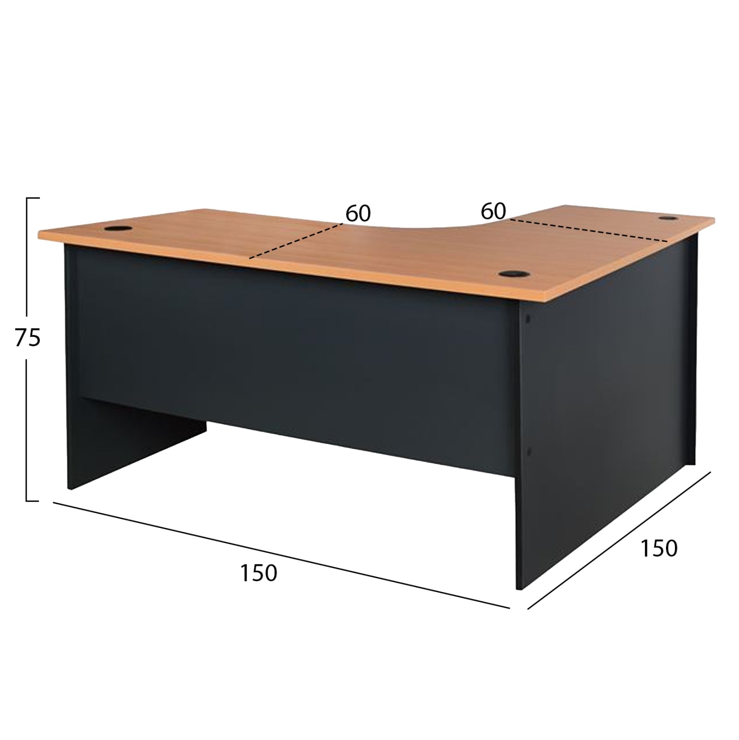 ΓΡΑΦΕΙΟ ΓΩΝΙΑ ΕΠΑΓΓΕΛΜΑΤΙΚΟ ABELINA 150Χ150Χ75 HM2019.01 ΟΞΙΑ