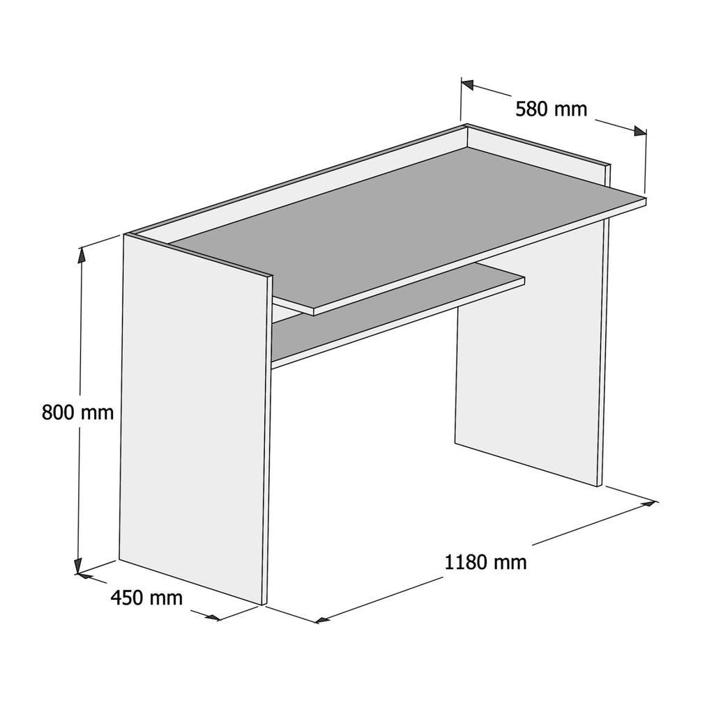 ΓΡΑΦΕΙΟ ΜΕΛΑΜΙΝΗΣ SONAMA ΛΕΥΚΟ CLASSIKER 118x58x80Υεκ.HM9227.12