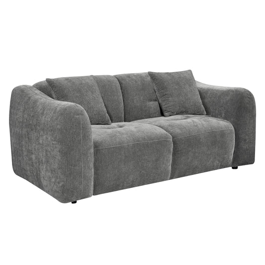 ΚΑΝΑΠΕΣ 2-ΘΕΣΙΟΣ JUNOA HM3334.01 ΓΚΡΙ ΥΦΑΣΜΑ 172x89x74Υεκ