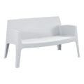 ΚΑΝΑΠΕΣ 2-ΘΕΣΙΟΣ ΠΟΛΥΠΡΟΠΥΛΕΝΙΟΥ SLEEK HM6366.01 ΧΡΩΜΑ ΛΕΥΚΟ 133x68x73Υεκ.