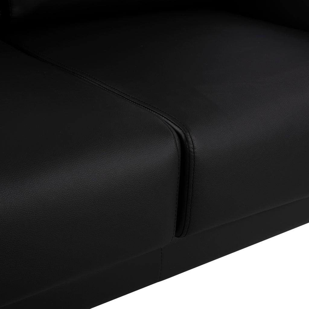 ΚΑΝΑΠΕΣ 2ΘΕΣΙΟΣ KΕΝΖΙΕ HM3121.21 ΜΕ ΜΑΥΡΟ PU 142x81x81 εκ.