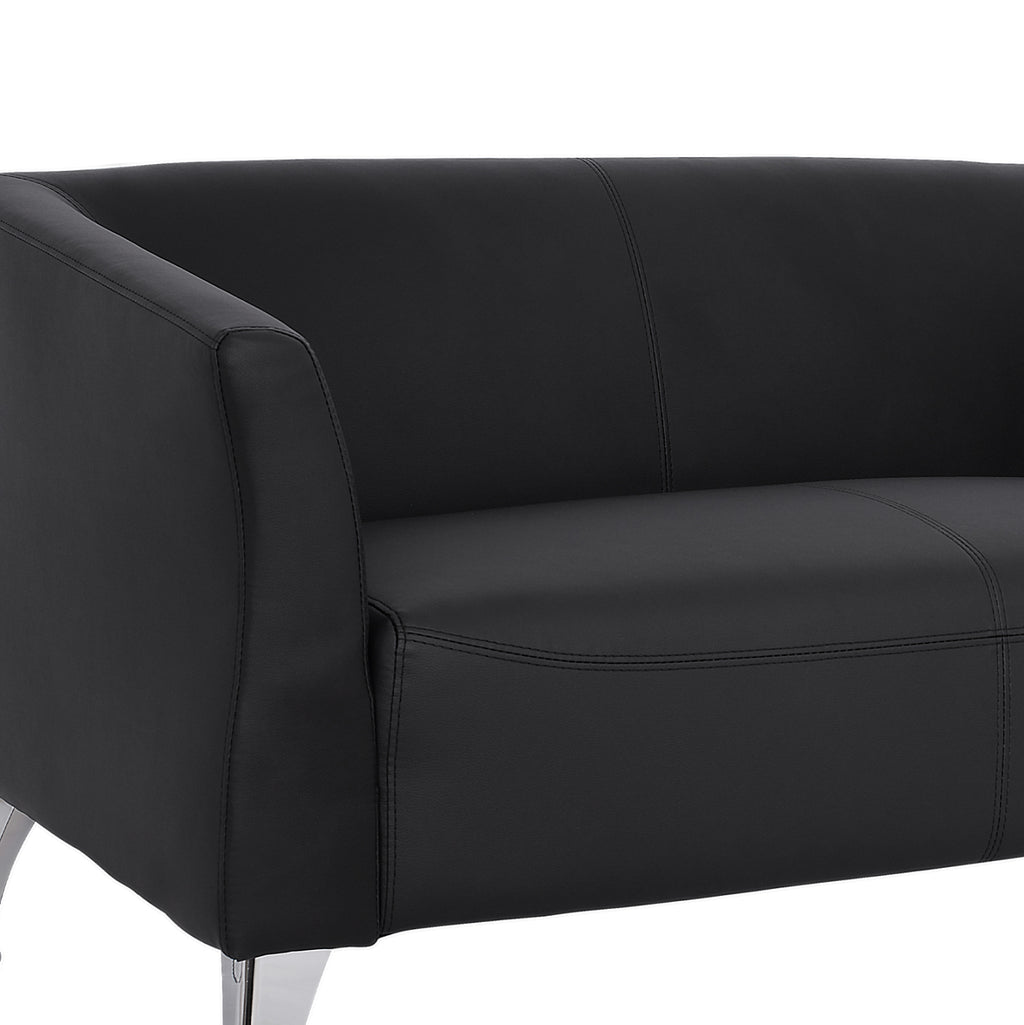 ΚΑΝΑΠΕΣ 2ΘΕΣΙΟΣ KIANA HM3122.21 ΜΕ ΜΑΥΡΟ PU 130x75x71 εκ.
