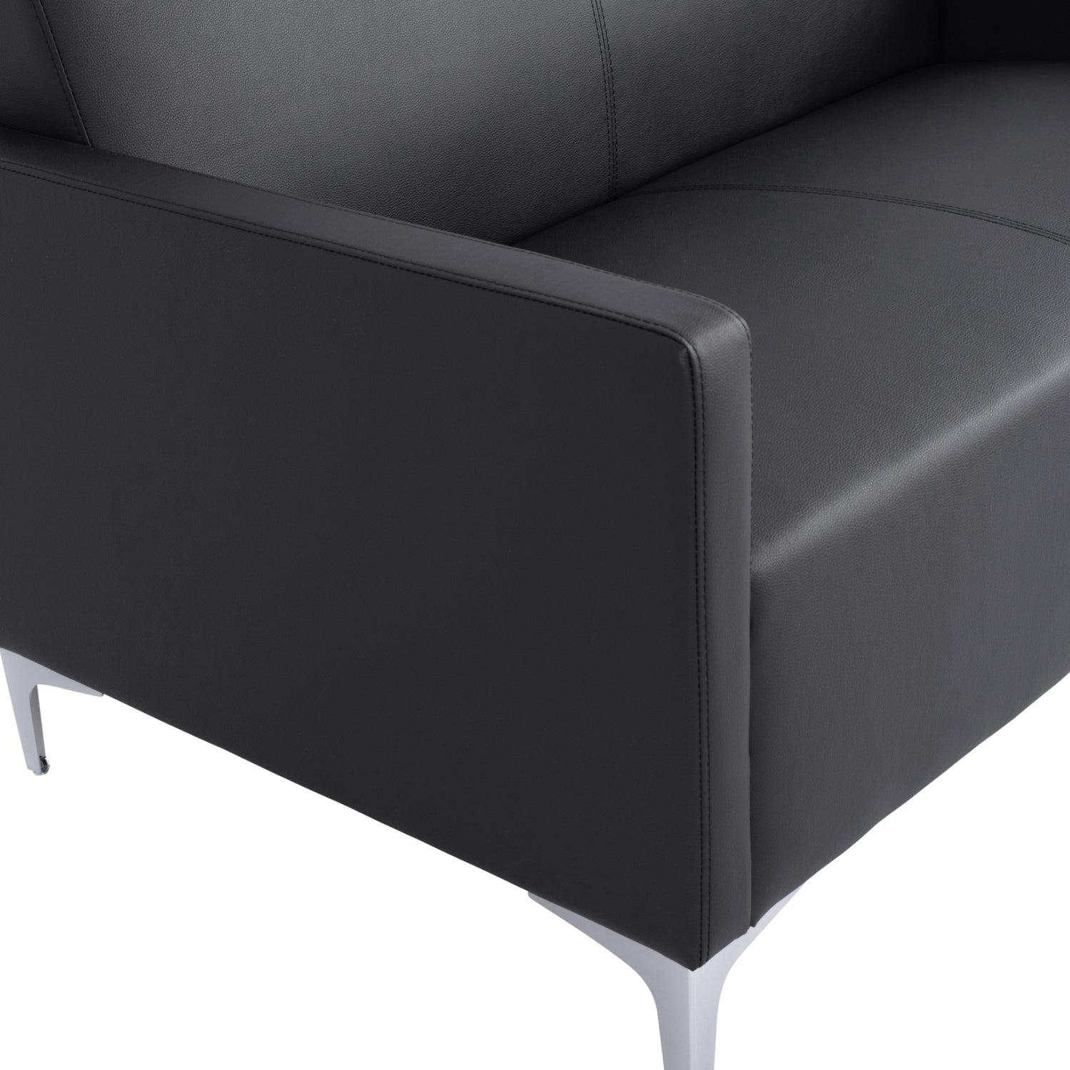 ΚΑΝΑΠΕΣ 2ΘΕΣΙΟΣ NELLIE HM3159.21 ΜΕ ΜΑΥΡΟ PU 113x71x71Υ εκ.