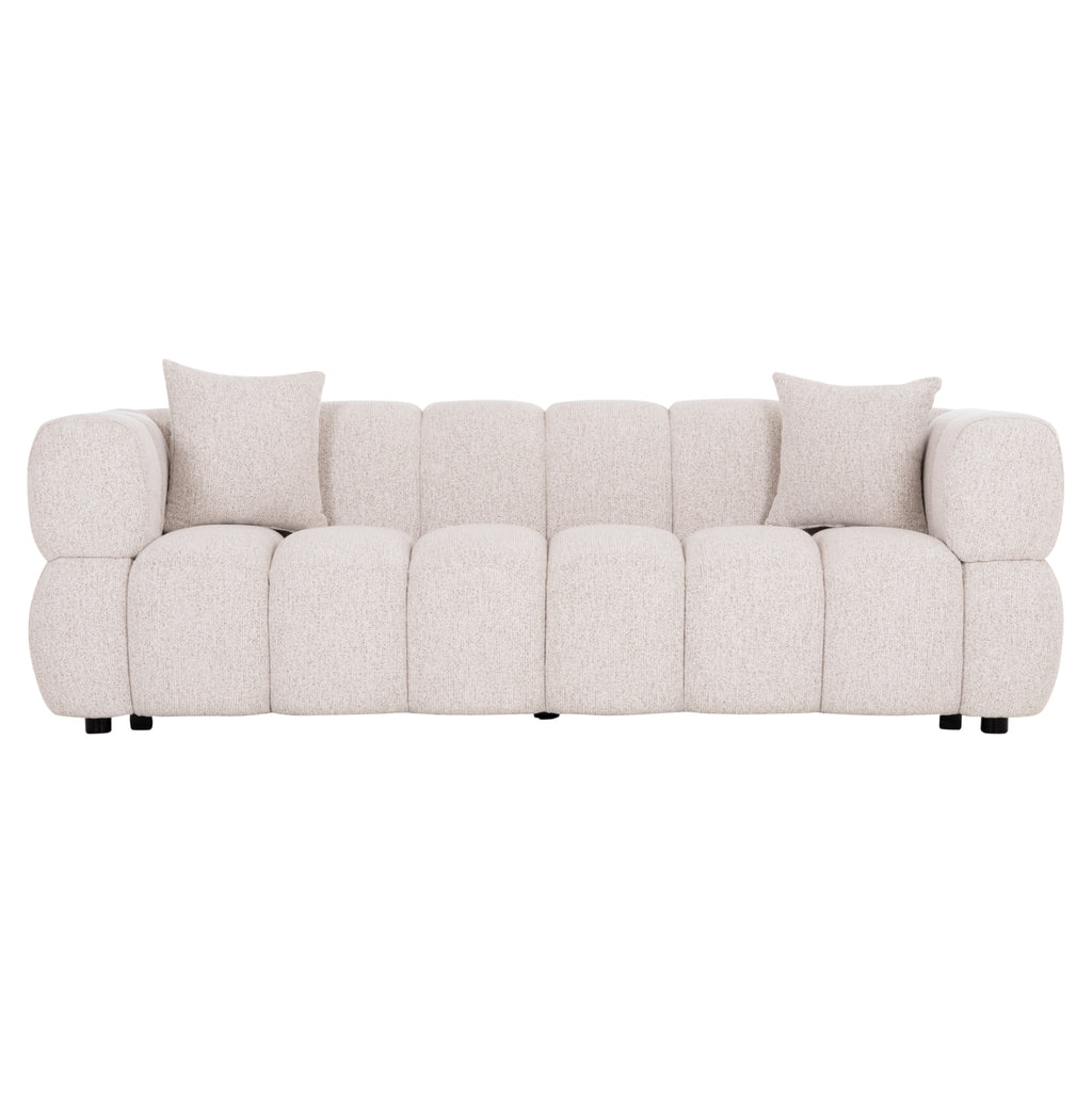 ΚΑΝΑΠΕΣ 3-ΘΕΣΙΟΣ NORIKA HM3331.02 ΕΚΡΟΥ ΥΦΑΣΜΑ 220x88x85Υεκ.