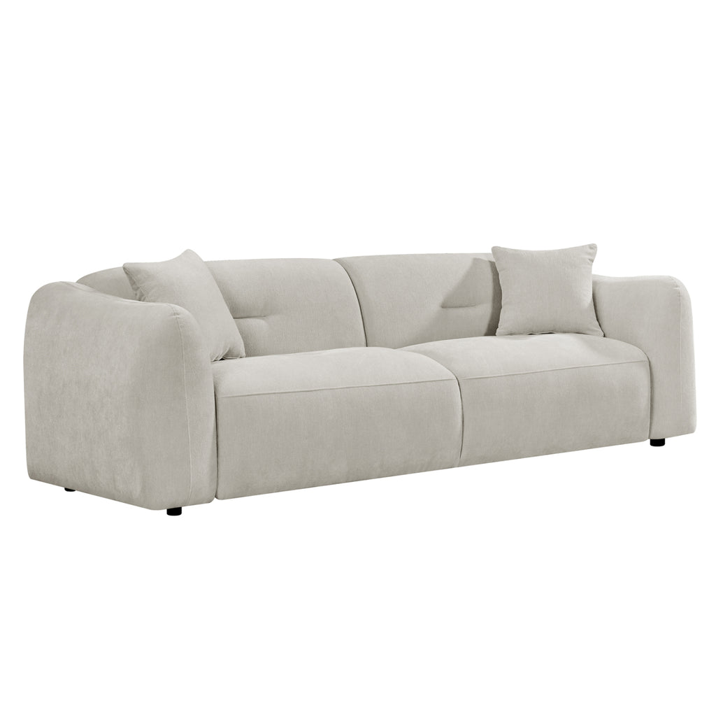 ΚΑΝΑΠΕΣ 3-ΘΕΣΙΟΣ JUNOA HM3333.02 ΕΚΡΟΥ ΥΦΑΣΜΑ 228x89x74Υεκ
