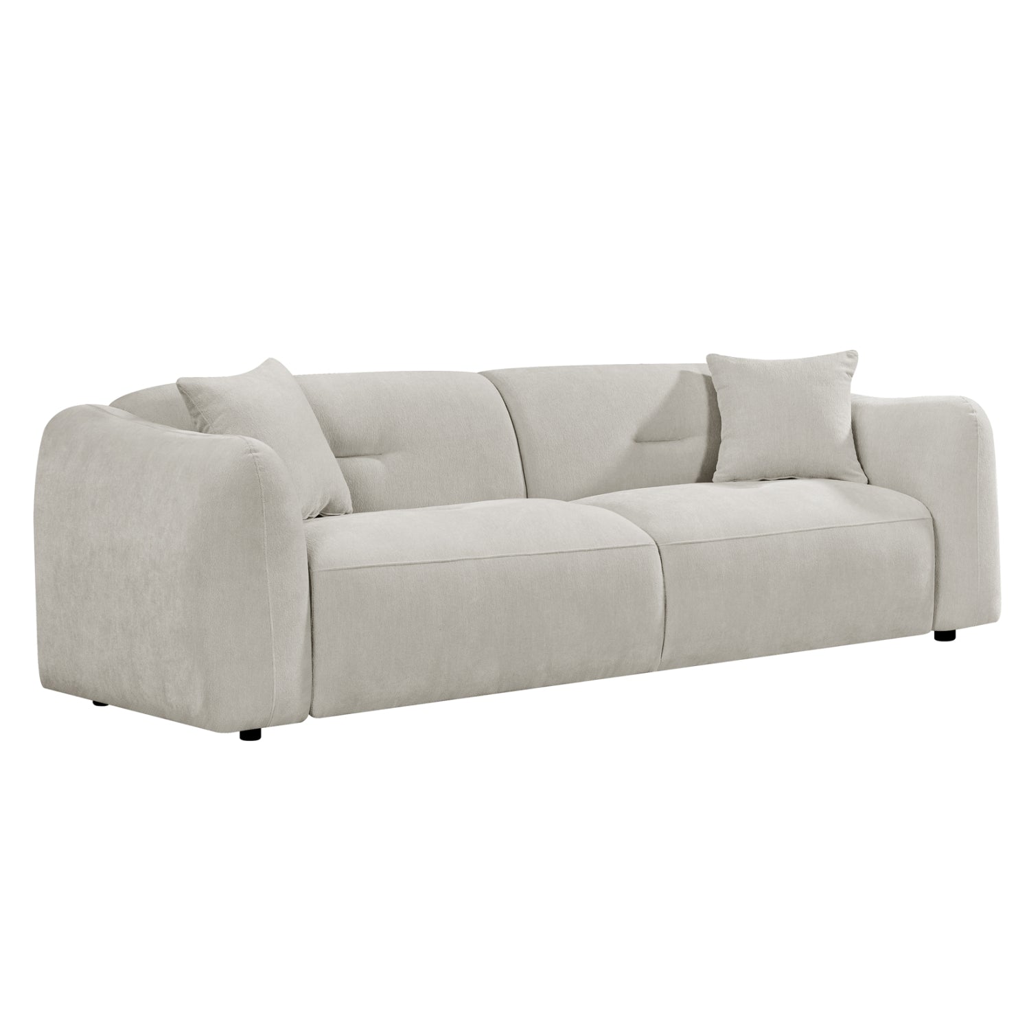 ΚΑΝΑΠΕΣ 3-ΘΕΣΙΟΣ JUNOA HM3333.02 ΕΚΡΟΥ ΥΦΑΣΜΑ 228x89x74Υεκ
