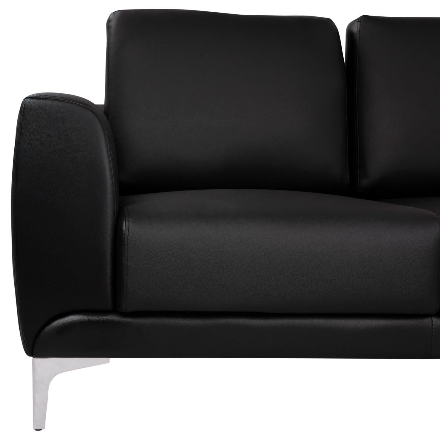 ΚΑΝΑΠΕΣ 3ΘΕΣΙΟΣ KENZIE HM3121.31 ΜΕ ΜΑΥΡΟ PU 190x81x81 εκ.