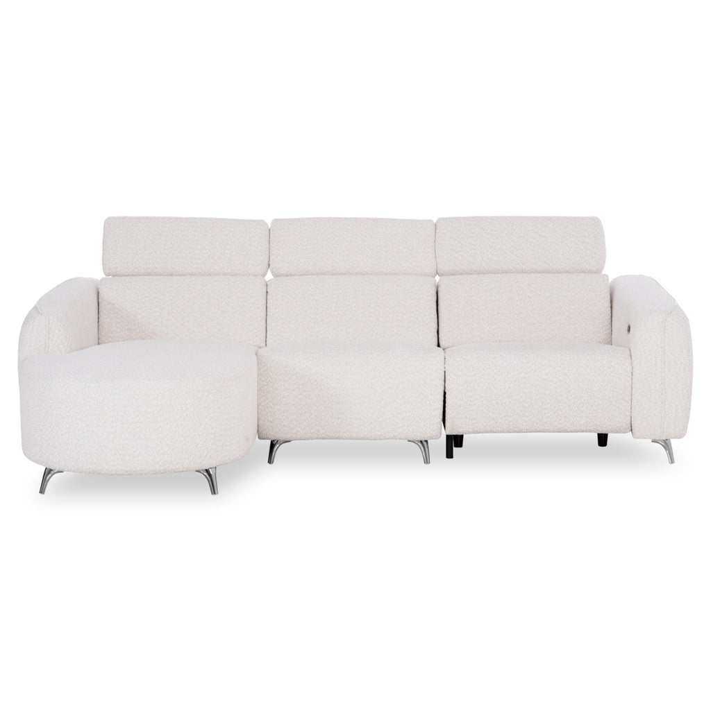 ΚΑΝΑΠΕΣ ΑΡΙΣΤΕΡΗ ΓΩΝΙΑ 3Θ ΜΕ RECLINE VALENTE HM3317.02L ΜΠΕΖ ΥΦΑΣΜΑ 275x160x104Yεκ