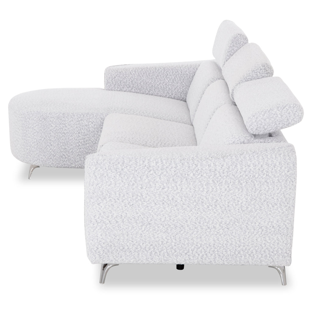ΚΑΝΑΠΕΣ ΑΡΙΣΤΕΡΗ ΓΩΝΙΑ 3Θ ΜΕ RECLINE VALENTE HM3317.01L ΑΝΟΙΧΤΟ ΓΚΡΙ ΥΦΑΣΜΑ 275x160x104Yεκ
