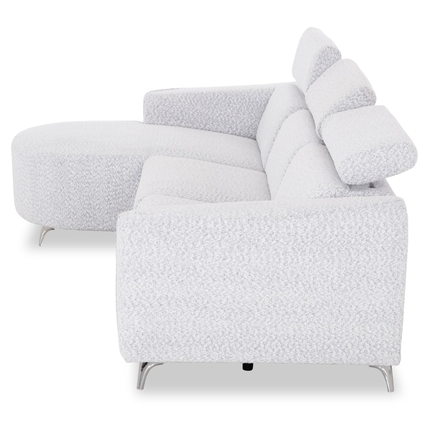 ΚΑΝΑΠΕΣ ΑΡΙΣΤΕΡΗ ΓΩΝΙΑ 3Θ ΜΕ RECLINE VALENTE HM3317.01L ΑΝΟΙΧΤΟ ΓΚΡΙ ΥΦΑΣΜΑ 275x160x104Yεκ