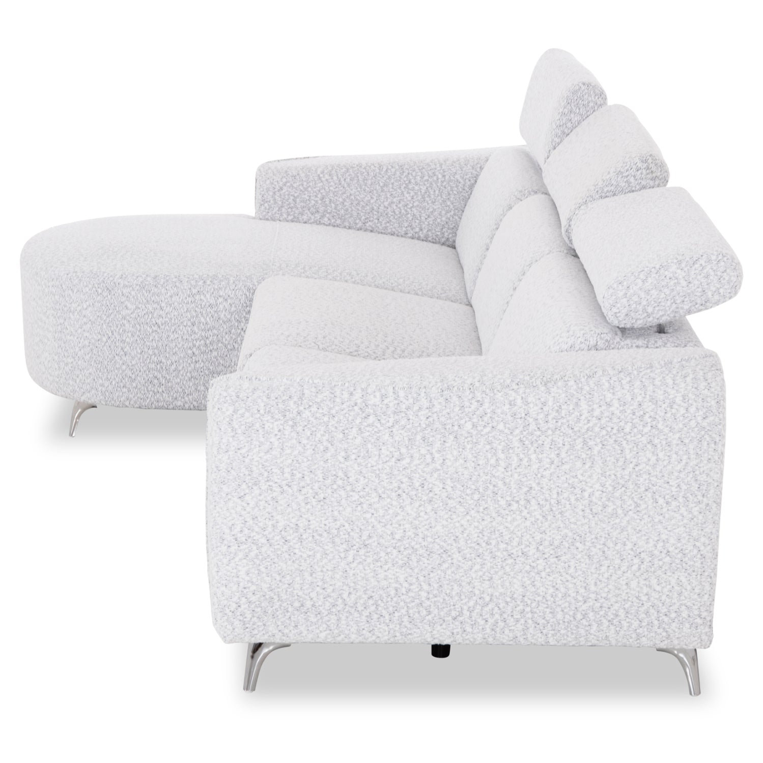 ΚΑΝΑΠΕΣ ΑΡΙΣΤΕΡΗ ΓΩΝΙΑ 3Θ ΜΕ RECLINE VALENTE HM3317.01L ΑΝΟΙΧΤΟ ΓΚΡΙ ΥΦΑΣΜΑ 275x160x104Yεκ