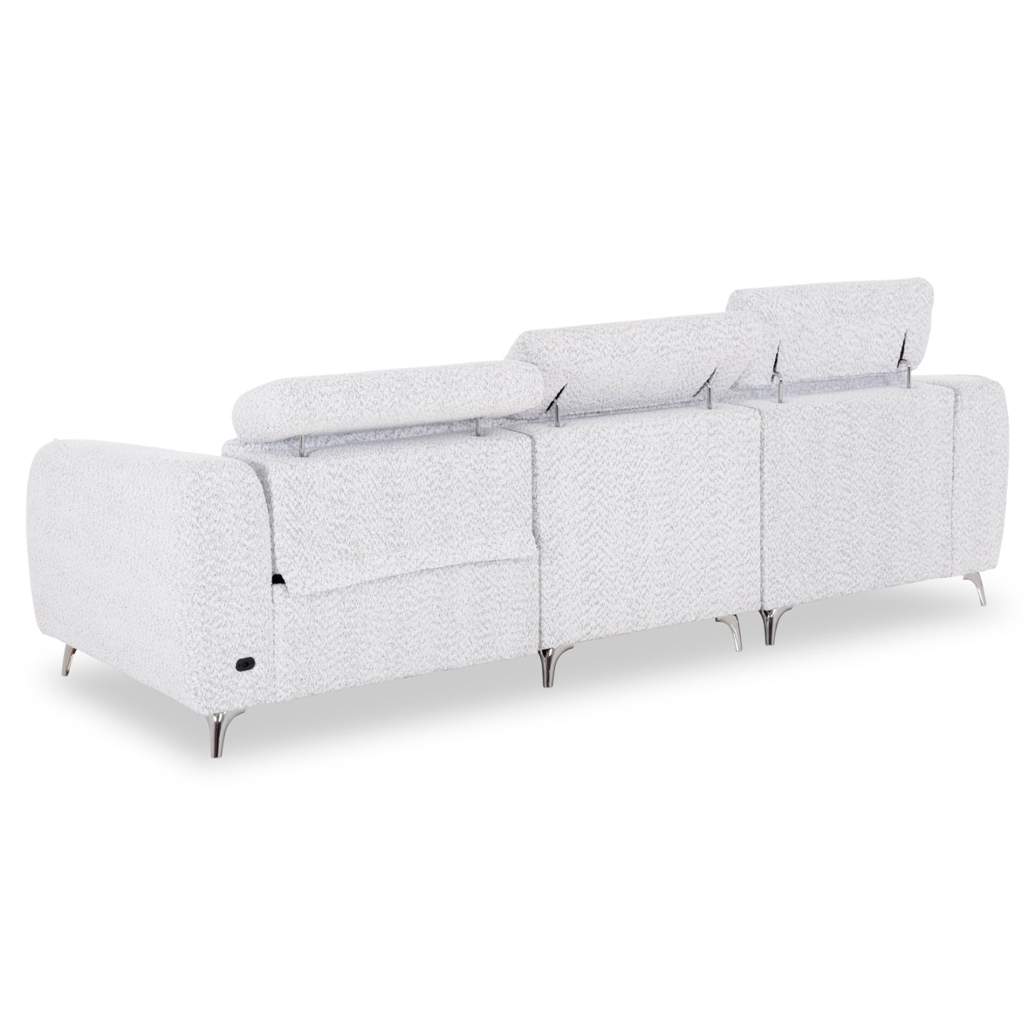 ΚΑΝΑΠΕΣ ΑΡΙΣΤΕΡΗ ΓΩΝΙΑ 3Θ ΜΕ RECLINE VALENTE HM3317.01L ΑΝΟΙΧΤΟ ΓΚΡΙ ΥΦΑΣΜΑ 275x160x104Yεκ