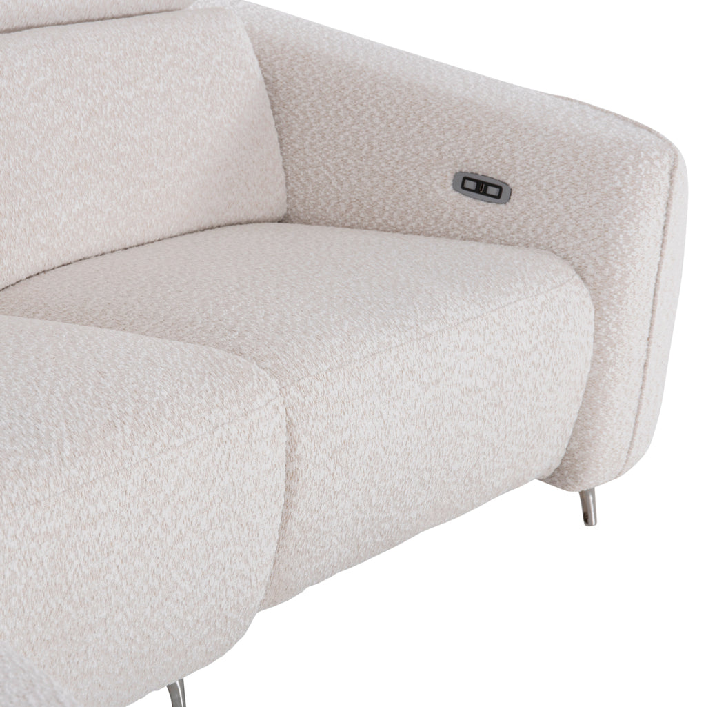 ΚΑΝΑΠΕΣ ΑΡΙΣΤΕΡΗ ΓΩΝΙΑ 3Θ ΜΕ RECLINE VALENTE HM3317.02L ΜΠΕΖ ΥΦΑΣΜΑ 275x160x104Yεκ