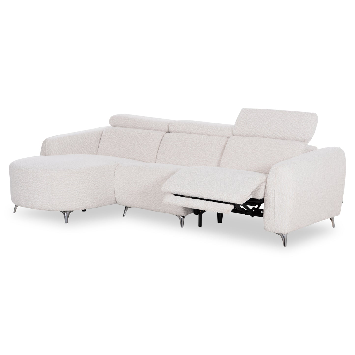 ΚΑΝΑΠΕΣ ΑΡΙΣΤΕΡΗ ΓΩΝΙΑ 3Θ ΜΕ RECLINE VALENTE HM3317.02L ΜΠΕΖ ΥΦΑΣΜΑ 275x160x104Yεκ