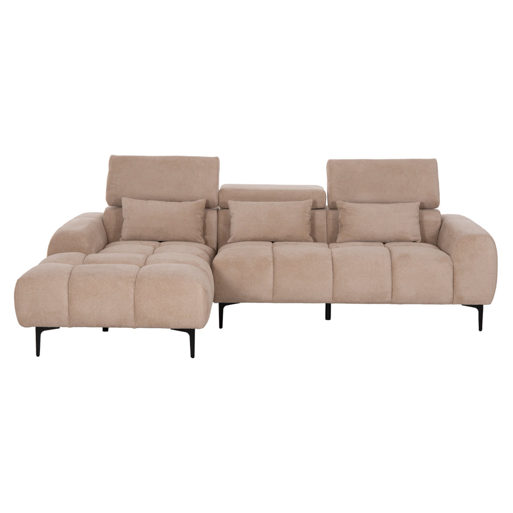 ΚΑΝΑΠΕΣ ΑΡΙΣΤΕΡΗ ΓΩΝΙΑ DIVYA HM3267.11L ΜΠΕΖ ΥΦΑΣΜΑ 260x100-174x104Υεκ.