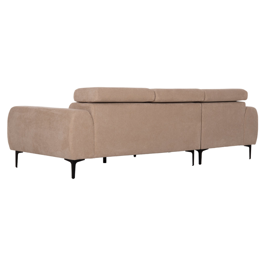 ΚΑΝΑΠΕΣ ΑΡΙΣΤΕΡΗ ΓΩΝΙΑ DIVYA HM3267.11L ΜΠΕΖ ΥΦΑΣΜΑ 260x100-174x104Υεκ.
