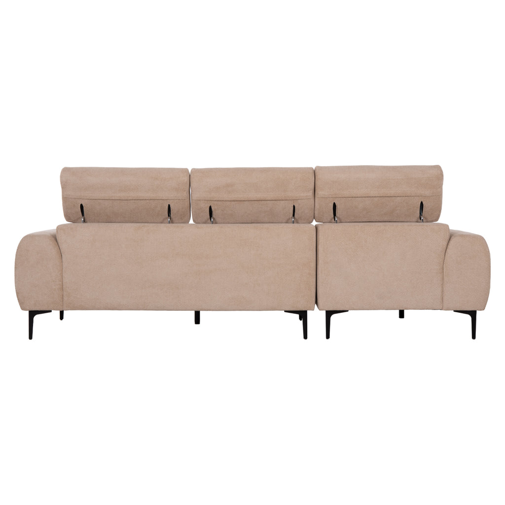 ΚΑΝΑΠΕΣ ΑΡΙΣΤΕΡΗ ΓΩΝΙΑ DIVYA HM3267.11L ΜΠΕΖ ΥΦΑΣΜΑ 260x100-174x104Υεκ.